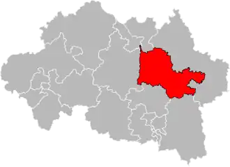 Situation of the canton of Moulins-2 in the department of Allier