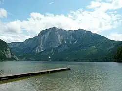 The Lake Altaussee and the Trisselwand Mountain