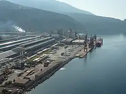 Bauxite smelting factory in Distomo.