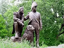 Lewis and Clark statue (with Seaman (dog)) in St. Charles, Missouri