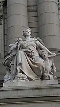 America, one of the Four Continents at the Alexander Hamilton U.S. Custom House in New York City