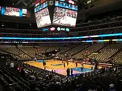 Inside American Airlines Center prior to a Mavericks game in March 2010