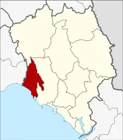 District location in Chanthaburi province