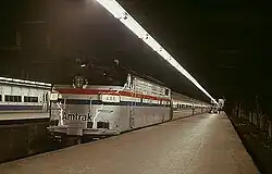 An EMD FL9 #486 at Grand Central Terminal in 1991