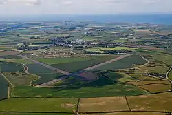 Aerial view of the Airfield with Jurby visible in the distance.