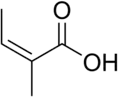 Chemical structure of angelic acid