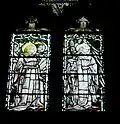 Angels 1 and 2 as depicted in the first tier of five lights
