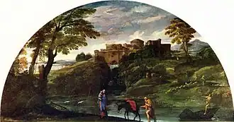 Annibale Carracci, Landscape with the Flight into Egypt (c. 1604) 122 × 230 cm