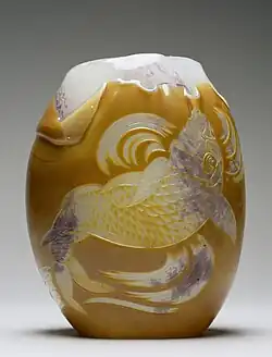 Carp vase; by Eugène Rousseau&nbsp;[fr]; 1878–1884