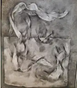 Oil painting in the abstract style