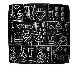 A proto-cuneiform tablet, Jemdet Nasr period, c. 3100–2900 BC