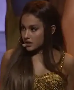 Ariana Grande performing during The Honeymoon Tour in 2015