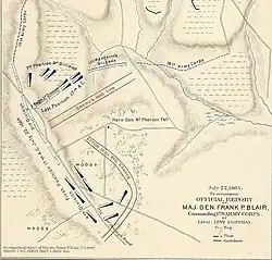 Positions of the 17th Army Corps, July 22, 1864.