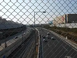 The E94 coming through Maroussi Metropolitan Suburb, outside Athens Mall, Greece