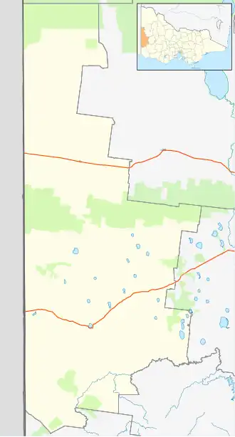 Minimay is located in Shire of West Wimmera