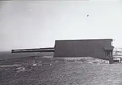 A large coastal artillery gun