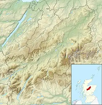 Lochan Buidhe is located in Badenoch and Strathspey