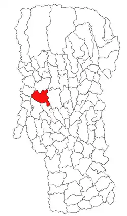 Location in Argeș County