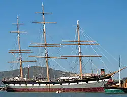Square rig sailing ship Balclutha