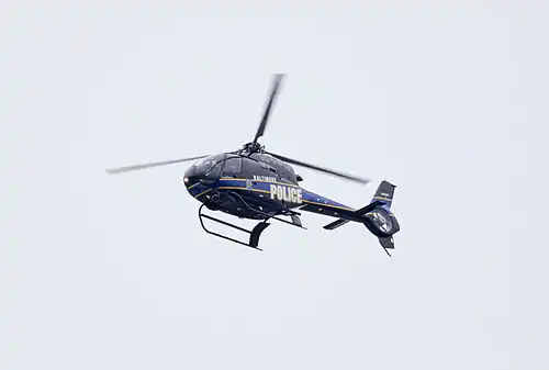 A Eurocopter EC120 Colibri used by the Baltimore Police Department in the United States.