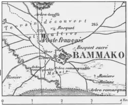 A map of Bamako kafo in 1882