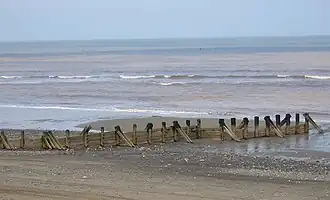 Groyne on the east coast of England