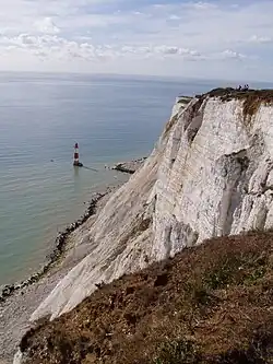 Beachy Head Lighthouse under the cliff