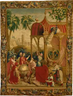 Aubusson tapestry celebrating Jesuit mission to China (1697–1705)