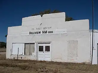 Abandoned post office in Bellview, Curry County, New Mexico.