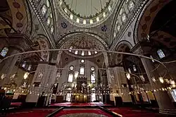 Interior of the mosque, looking towards the mihrab