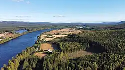 View of the village in 2024, looking south