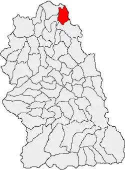 Location in Hunedoara County