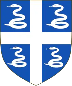 Coat of arms based on the controversial 'snake flag'. Its use by the National Gendarmerie was ended in 2018.[121]