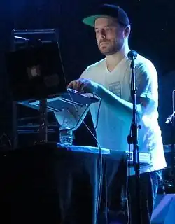 Blockhead performing in 2014