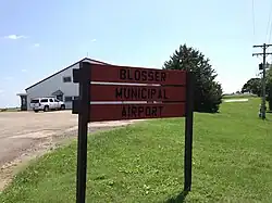 Airport welcome sign