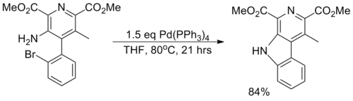C–N coupling reaction in the total synthesis of lavendamycin