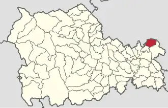 Location in Neamț County