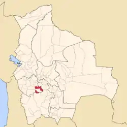 Location of Eduardo Abaroa Province in Bolivia
