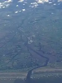 An aerial view of Drogheda and the River Boyne estuary