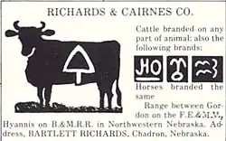 Silhouette of cow with brand marked on it: triangle pointing upward with rounded sides and a vertical projection from lower edge, like a spade