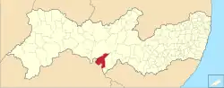 Location of Petrolândia in Pernambuco