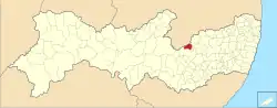Location of Poção in Pernambuco