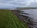 View to the causeway over the Birsay Sound