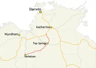 Buntine Highway map
