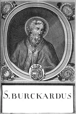 St. Burchard of Würzburg, first Bishop of Wurzburg.