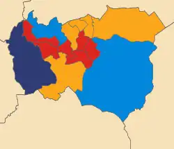 2004 &nbsp;&nbsp;Labour Party: 7 &nbsp;&nbsp;Liberal Democrats: 5 &nbsp;&nbsp;Conservative Party: 2 &nbsp;&nbsp;British National Party: 1