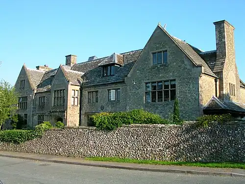 Exterior of Tudor-style country house