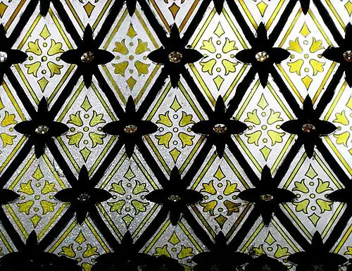 Victoria Hall, glass ceiling panel, made 1863