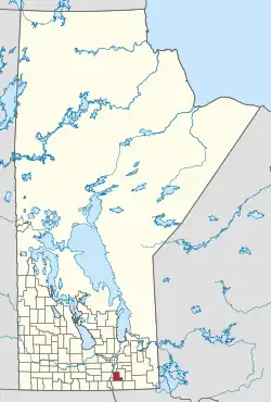 Location of De Salaberry in Manitoba