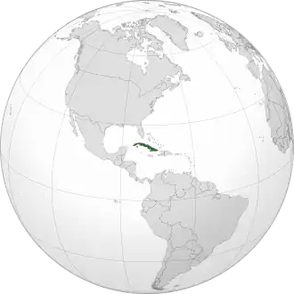 Location of Provisional Government of Cuba